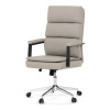 Autronic KA-D8104 SIL - Stolička kancelárska, strieborná ekokoža, kríž kov chrómový, hojdací mechanizmus, čalúnené podrúčky