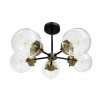Candellux Čierno-patinové stropné svietidlo Lens pre žiarovku 5x E14 35-01306