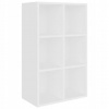vidaXL Knižnica/komoda biela 66x30x97,8 cm drevotrieska