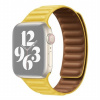 AppleKing remienok kožený ťah pre Apple Watch Ultra 49mm / 46mm / 45mm / 44mm / 42mm - žltý - možnosť vrátiť tovar ZADARMO do 30tich dní