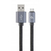 GGembird CCB-mUSB2B-AMCM-6 Opletaný USB-C - USB 2.0, M/M, 1,8m, černý