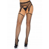 Garter stockings Leg Avenue 30-85192-O/S-BLACK čierny veľ. univerzálny