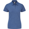 Fruit of the Loom Polokošile Lady-Fit 65/35 Polo, krátký rukáv, dámská COT163212t3805-retro heath 2XL Melír modrá retro