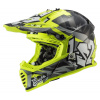 LS2 Helmets LS2 MX437 FAST EVO MINI CRUSHER BLACK YELLOW - LS2 MX437 FAST EVO MINI II CRUSHER BLACK YELLOW-06 S