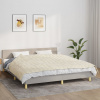 vidaXL Záťažová prikrývka bledokrémová 155x220 cm 7 kg látka - Krémová - 99166-61343