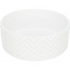Keramická miska vrúbkovaná, biela 0,4 l/ ø 13 cm
