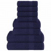 zahrada-XL 8-dielna sada uterákov námornícky modrý 360 g/m² 100% bavlna 137066