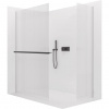 CERANO - Sprchová zástena Walk-in Crystal TL/P - 8 mm - bezvzperový systém + polička/držiak na uteráky - čierna matná, ryhované sklo - 120x60x200 cm
