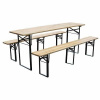 Set pivny DORTMUND Standard3, stôl 175x46x77 cm, 2x lavica 175x23x47 cm, drevo 25 mm 802027A