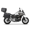 SHAD Kompletná sada čiernych hliníkových kufrov SHAD TERRA BLACK, 48 litrov vrchný kufor, 47/47 litrov bočné kufre, vrátane montážnej sady a platni SHAD HONDA NC 750 X