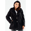 Dámsky hrejivý kabát v čiernej farbe, A533 S/M