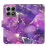 Flip pouzdro iSaprio - Xiaomi 14T Pro - Purple Marble s kapsičkami na karty (Flipové knížkové pouzdro, obal, kryt iSaprio s přihrádkami na karty a motivem)
