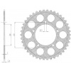 duralová rozeta SUN5-3430-42, SUNSTAR (42 zubov) APRILIA RS 125 Extrema/Replica