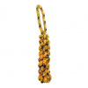 Bavlnený uzlovaný pešek HipHop ROPE 33 cm, neon oranžová, čierna, žltá