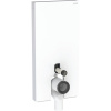 Sanitárny modul Geberit Monolith Plus pre stojacie WC, 101 cm, biele sklo, hliník