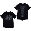 Tričko AC/DC - Back In Black PWR-UP EU Tour '24, Unisex,Čierna,S