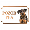 Boseron - Kovová tabuľka POZOR PES