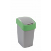 CURVER Odpadkový kôš FLIP BIN 25l | strieborná / zelená