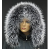 Špongr Kožušinový lem golier na kapucni z fínskeho mývala 1032 BLACK & WHITE