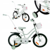 DETSKÝ BICYKEL 16 PALCOV PRE DIEVČATKO S KOŠÍKOM A VODIČKOU +