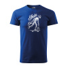 Sablio Tričko s potlačou Skate or Die Keep or Rolin - modré 2XL