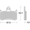 Brzdové destičky Brembo přední HONDA CB 900 F Hornet rok 02-06