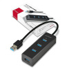 AXAGON HUE-S2B, 4x USB 3.0 CHARGING hub, micro USB napr. konektor, kábel USB-A 30cm (HUE-S2B)