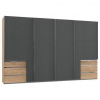 MID.YOU SKRIŇA S POS. DVER. – HOR.VED, grafitová, farba duba, 350,00/216,00/65,00 cm - Skrine - 001787054304