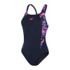 Speedo HyperBoom Splice Muscleback Swimsuit Womens Pink/Green 6 (2XS)