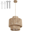 tectake 406078 závesná lampa allegra z juty v boho štýle, 40w - prírodné