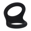 Double O Silicone Cockring - L - Black
