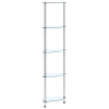 vidaXL Regál s 5 policami, priehľadný 30x30x130 cm, tvrdené sklo - Priehľadné - 179912-114038