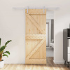 zahrada-XL Posuvné dvere so sadou kovania 80x210 cm borovicový masív 3203006