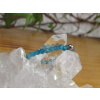 Prsten - Modrý apatit - kuličky broušené 1,5mm - 