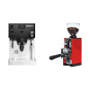 Rancilio Silvia PRO X, black + Eureka Mignon Libra 65 All Purpose, CR ferrari red