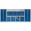 Kvalitný PROFI BLUE dielenský nábytok - 4535 x 2000 x 495 mm - MTGS1301AH