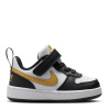 Nike Court Borough Low Recraft Shoes Infants Black/Gold C5 (21.5)