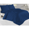 Brotex Francouzské povlečení Satén 200x200, 70x90cm tmavě modré