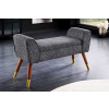 LuxD Dizajnová lavica Dafina 90 cm antracitová