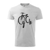Cycle bicykel - Tričko detské bavlnené - 104-110cm / 3-4 roky ( Svetlosivý melír )