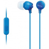 SONY sluchátka MDR-EX15AP, handsfree, modré