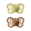 BIBS Couture Meadow/Earth ortodont. cumlík zo silikónu 2ks, veľkosť 2