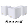 ASUS ZenWiFi XD4 Plus 3-pack, Wireless AX1800 Dual-band Mesh WiFi 6 System, biely 90IG07M0-MO3C40