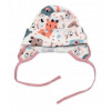 Čiapočka na zaväzovanie, bavlna, Space Bear, Baby Nellys, púdrová, 50/56 (0-2m)
