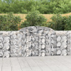 vidaXL Oblúkový gabionový kôš 300x30x100/120 cm pozinkované železo - Srieborná - 109275-188113