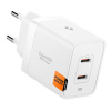 Spigen – Wall Charger Essential sieťová nabíjačka 2× USB-C 47W rýchle nabíjanie Quantum Boost – biela