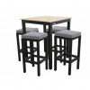 Doppler EXPERT WOOD antracit - záhradná gastro barová súprava 4+1