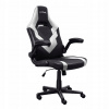 Kreslo Trust GXT 703W Riye Gamingové do 140 kg Látka Koža ECO Bielo-čierna