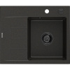 Mexen Ben, 1-komorový granitový drez 600x500x190 mm, pravý + čierny sifón, čierna-zlatá metalíza, 6523605000-75-B