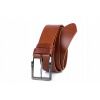 Opasok - Hnedý pás, meď - mužský produkt (Pánsky kožený pás klasický červený 4/120 cm)